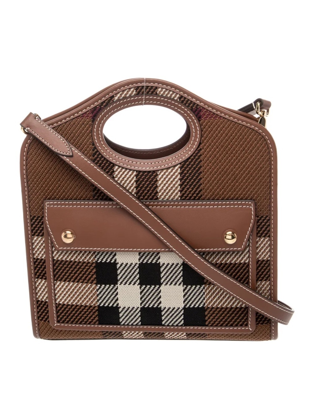 Burberry house check birch brown Pocket bag